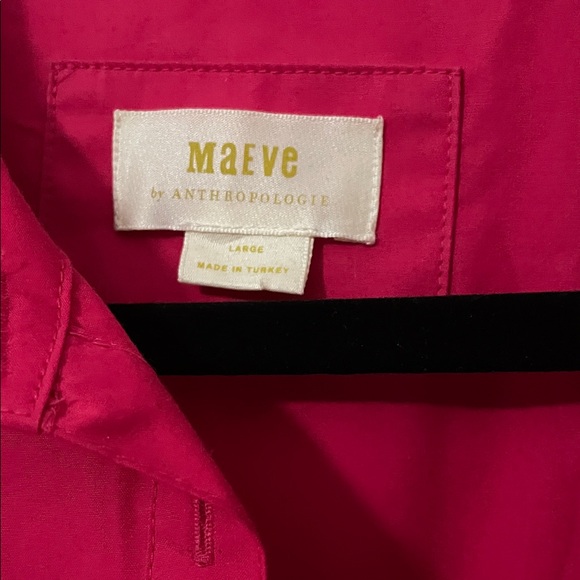 NWOT Maeve by anthropologie Vibrant Pink Button-Up Dress size XL - Picture 3 of 11